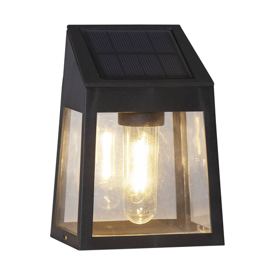 LED-solcellsvägglampa Wally Filament, 2-set