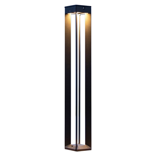 LED-solcellslampa Borne med sensor, 90 cm, grå