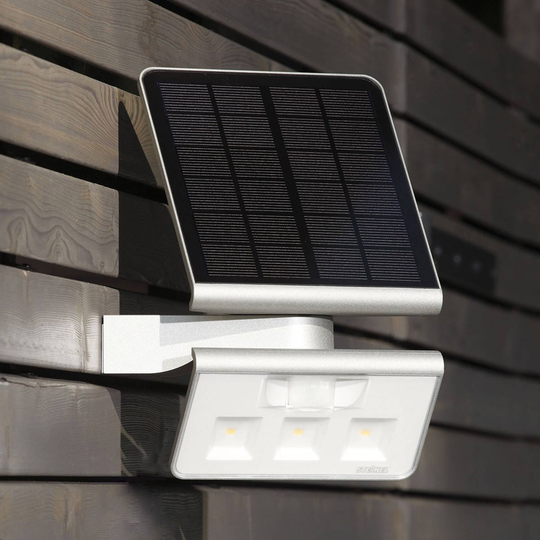 STEINEL XSolar L-S Solar-LED-vägglampa silver