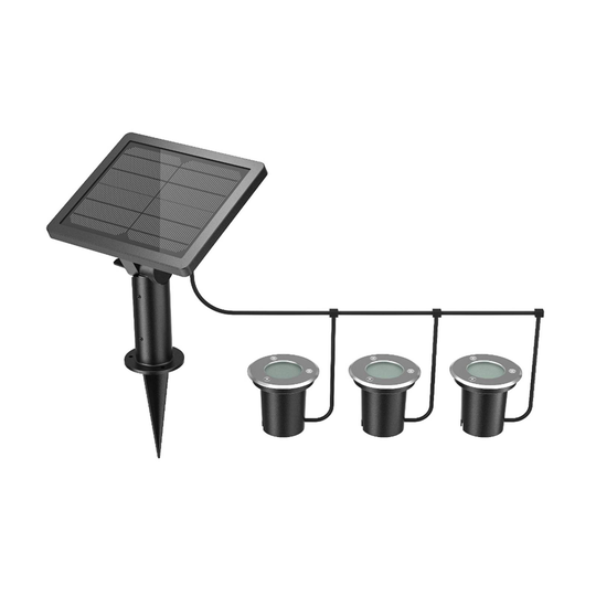 Lindby Guilio nedfälld lampa med LED solcell 3 st