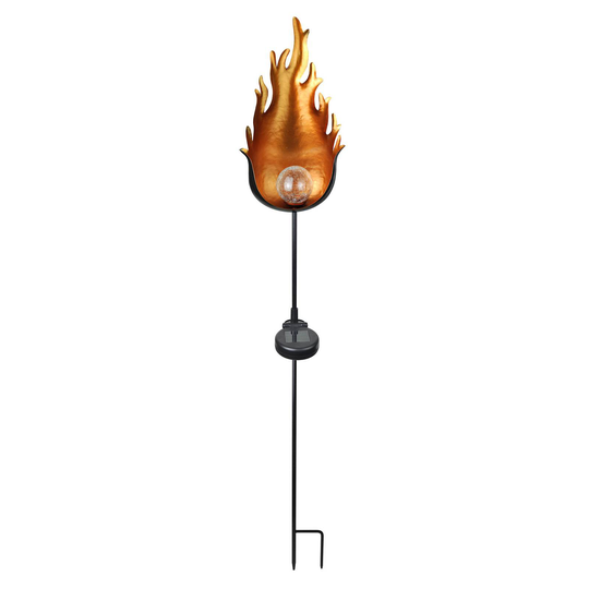 LED-solcellslampa 33472 med metallflamma