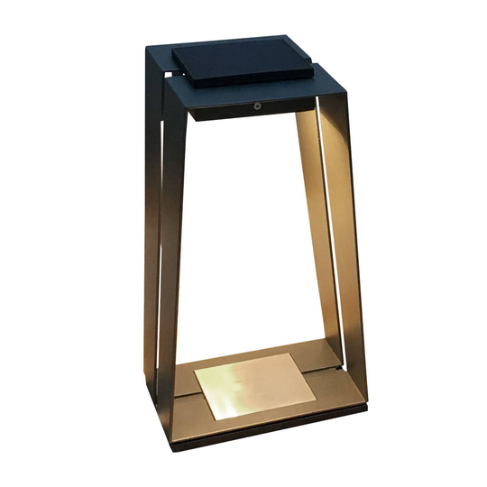 LED-solcellslampa Skaal av aluminium, 40 cm, grå