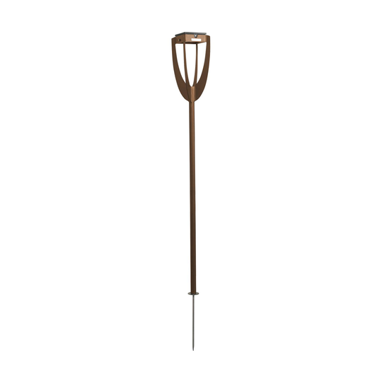 LED-solcellslampa Tulip med markspett, corten