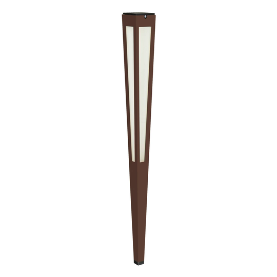 LED-solcellsfackla Tinka med sensor 120 cm, corten