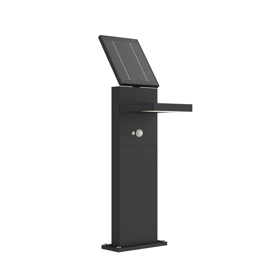 LED-gånglampa Silvan, solcell med sensor, 60 cm