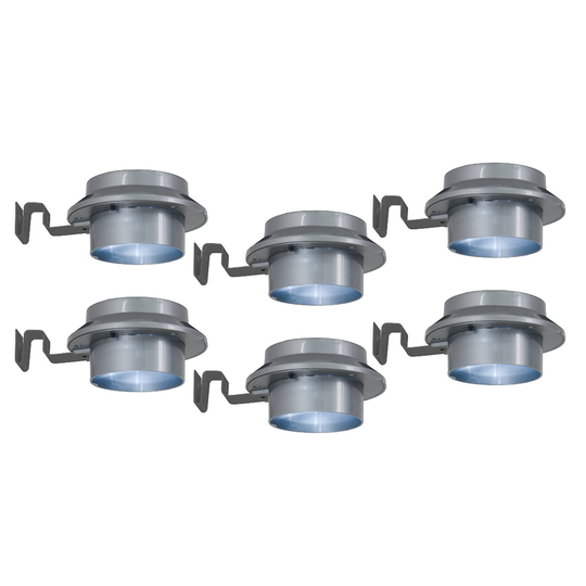 Soldriven LED-takinnerbelysning Mistra 6-pack