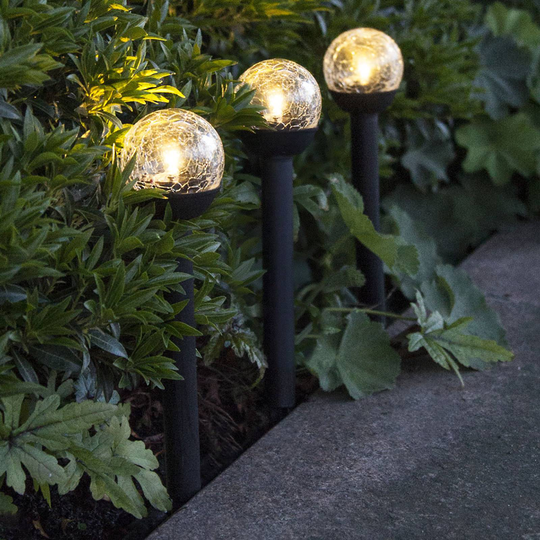 LED-solcellslampa Roma, 3-pack