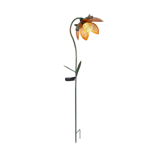 Dekokula med solcell 33653 markspett, blommor