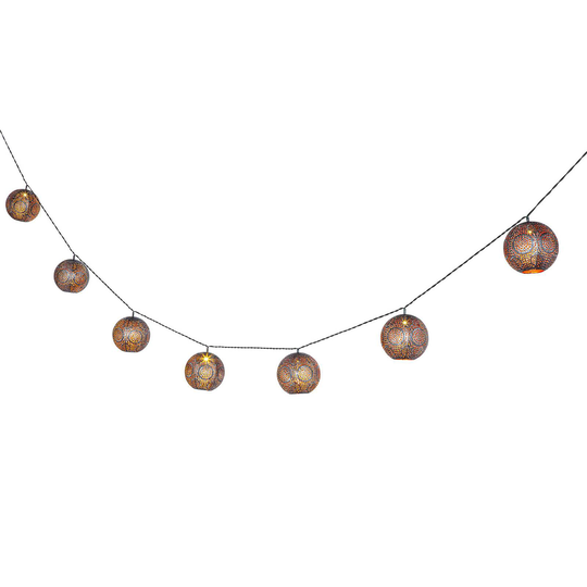 Lindby Hiyabel LED-solcellsljusslinga, silver