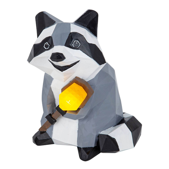 Lindby Racoon LED-dekorsolcellslampa, tvättbjörn
