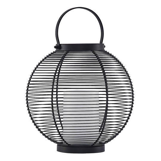 Lindby Mairuna LED-solcellslykta, svart, 30,8 cm