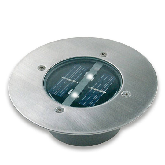 Rund sol-LED-golvinbyggnadsspotlight Lugo - IP44