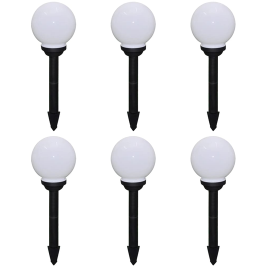 Utomhuslampor 6 st LED 20 cm med markspett