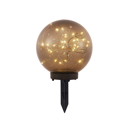 Lindby Tjelle LED-solcellslampa, kula, Ø 20 cm