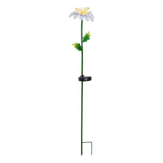 LED-solcellslampa Daisy i prästkrageform