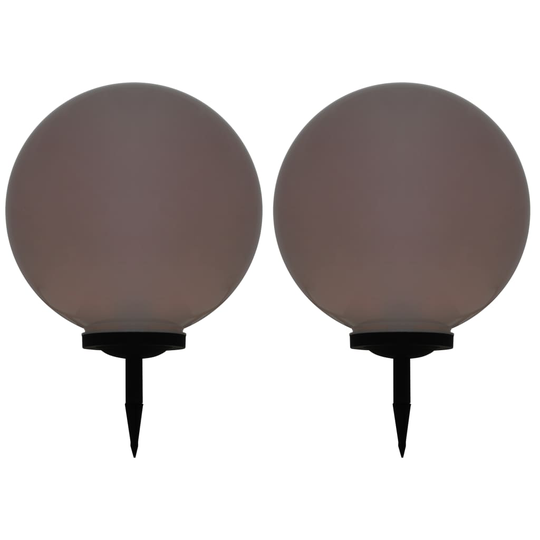 Solcellslampor med LED 2 st sfäriska 50 cm RGB