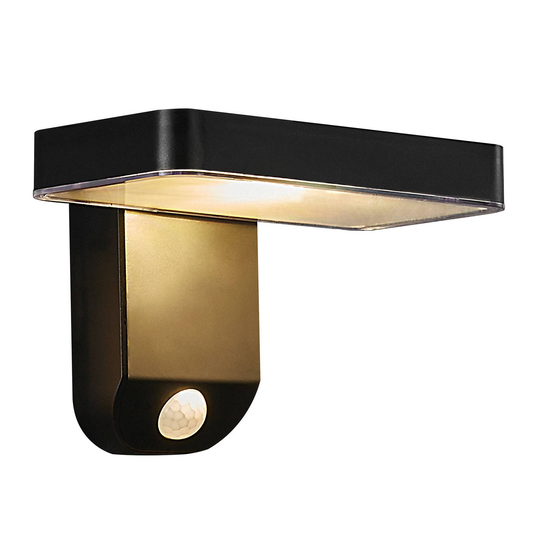 LED-solcellsvägglampa Rica Square, kantig