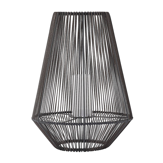 Lindby Kaati LED-solcellslykta, rottinglook, 37 cm