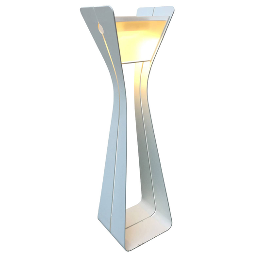 LED-solcellslampa Osmoz av aluminium, vit