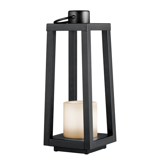 LED-solcellsgolvlampa Loja med flameffekt