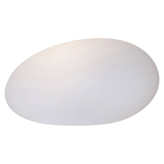LED-solcellslampa Globy, stenform, längd 26,5 cm