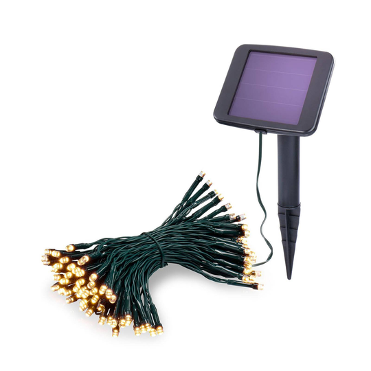 LED solcellsljusslinga Premium 100 lysdioder