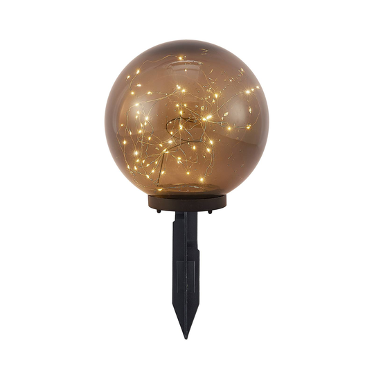 Lindby Tjelle LED-solcellslampa, kula, Ø 30 cm
