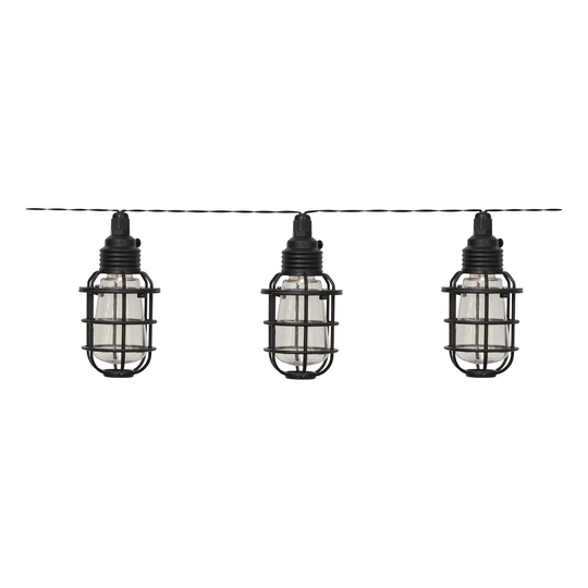LED-ljusslinga solcell Cage, 8 lampor