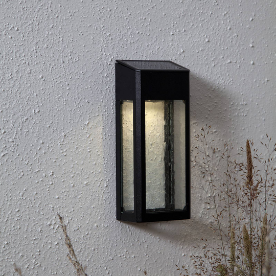 LED-solcellsvägglampa Wally av aluminium