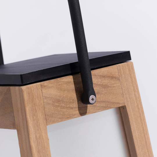 LED-solcellslykta Tecka bärbar, teak 25 cm