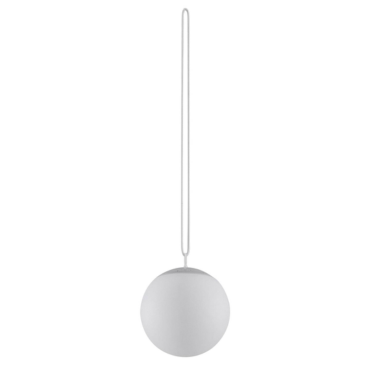 Lindby Dieka LED-solcellshänglampa, kula, RGBW