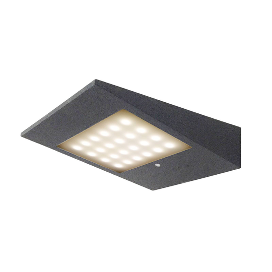 Soldriven LED-utomhusvägglampa CMD 9019 med sensor