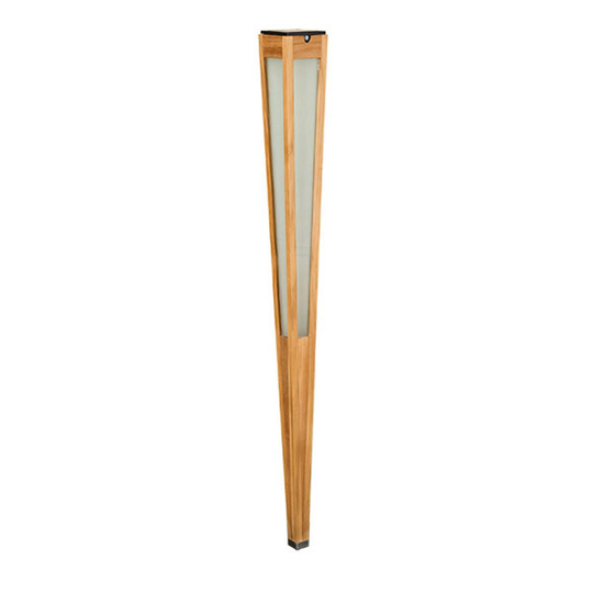LED-solcellsfackla Tecka med sensor, 120 cm, teak