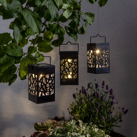 LED-solcellslampa Izola Mini i 3-set