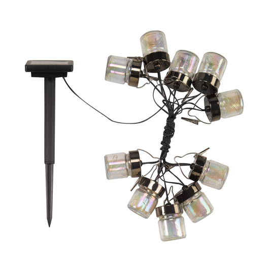 LED-solljuskedja Firefly Opal 10 lampor