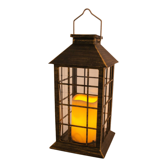 LED-solcellsdekorlykta 5283402 flameffekt 2-pack