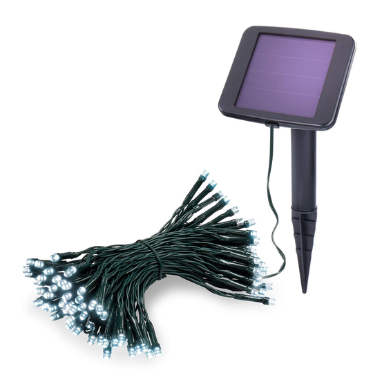 LED-solljusslinga Premium, 6 000 K, 100 LED:er