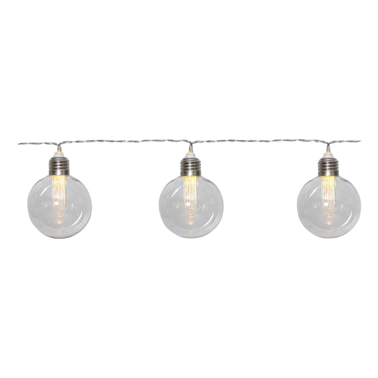 LED-ljusslinga solcell Chania, 8 lampor