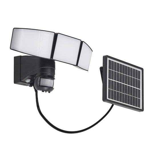 Prios Kalvito LED-solcellsväggspot sensor 3 lampor