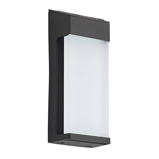 Lindby Kendrik LED-solvägglampa, svart