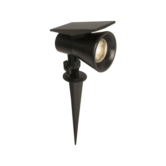 Prios Jostiras LED-solcellsspotlight med markspett