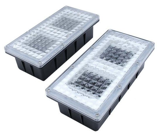 Nedgrävningsspotlight med solcell (set med 2 st. lampor)