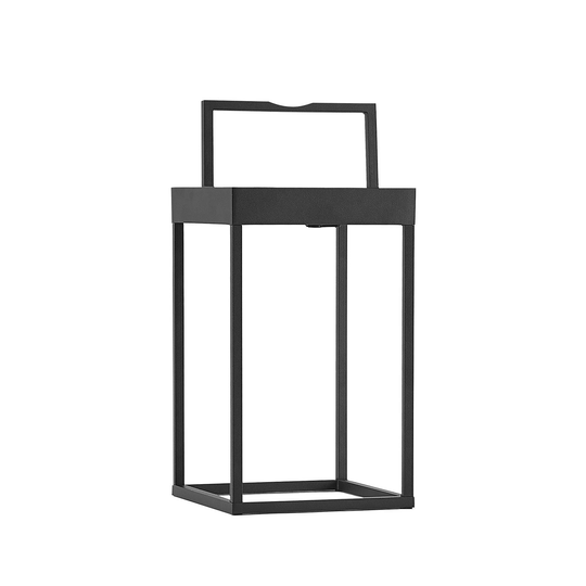 Lucande Lynzy LED-solcellslampa, svart, 38,3 cm