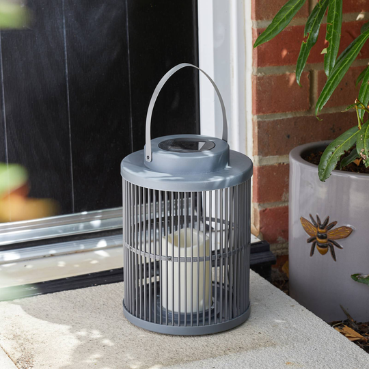 LED sollykta Urbane, grå, höjd 25 cm