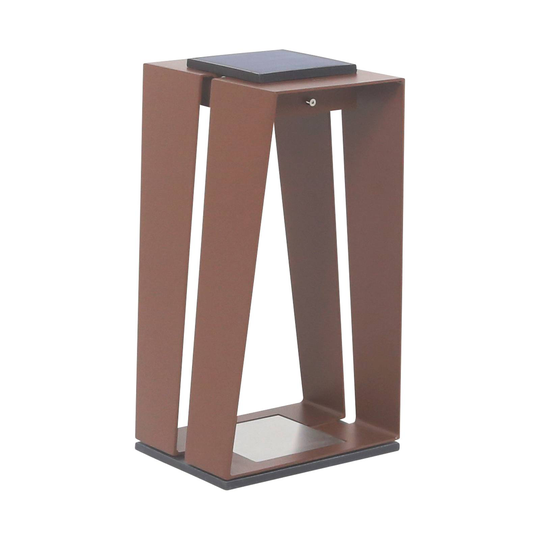 LED-solcellslykta Skaal med sensor, corten, 40 cm
