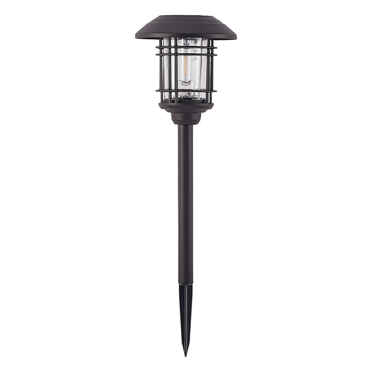 Lindby Tyrell LED-solcellslampa, aluminium, svart
