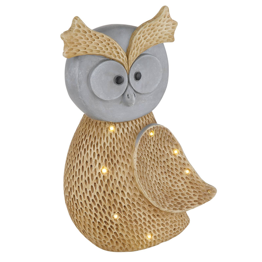 LED-solcellslampa Eule 33519, brun