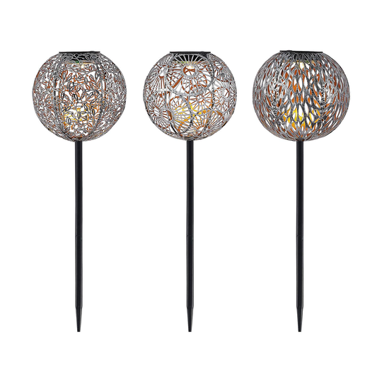 Lindby Vilani LED-solcellslampa i 3-pack