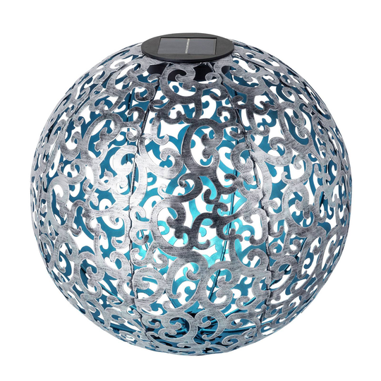 Lindby Pavoris LED-solcellslampa, kula orientalisk