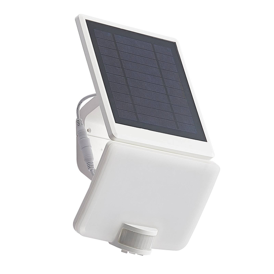 Prios Yahir LED-solcellsväggspot sensor vit